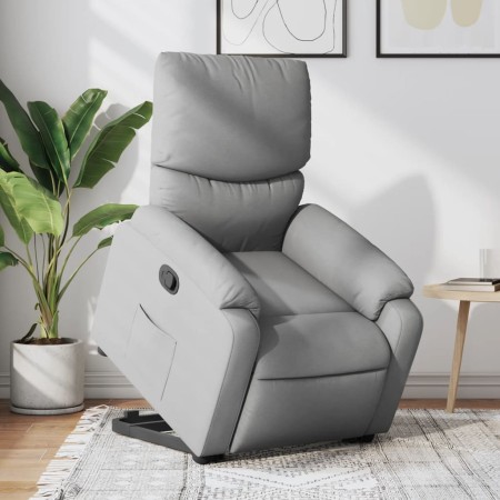 Sillón reclinable elevable de tela gris claro en Sillones | Comprar online en Foru.es