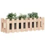Raised garden bed with solid pine wood fence 100x30x30cm by vidaXL, Pots and planters - Ref: Foro24-832472, Price: 26,04 €, D...
