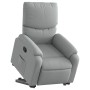 Sillón reclinable elevable de tela gris claro en Sillones | Comprar online en Foru.es