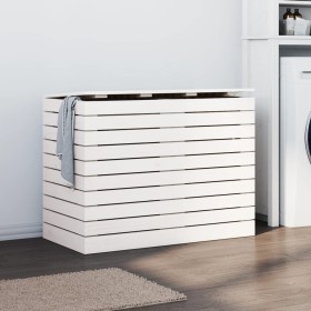 Cesto para la ropa sucia madera maciza pino blanco 88,5x44x66cm de vidaXL, Cestas para ropa - Ref: Foro24-832320, Precio: 119...