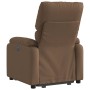 Sillón reclinable elevable de tela marrón en Sillones | Comprar online en Foru.es