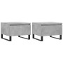 Mesas centro 2 uds madera ingeniería gris hormigón 50x46x35 cm de vidaXL, Mesas de centro - Ref: Foro24-830885, Precio: 64,06...