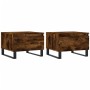 Mesas centro 2 uds madera ingeniería roble ahumado 50x46x35 cm de vidaXL, Mesas de centro - Ref: Foro24-830887, Precio: 63,89...