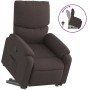 Sillón reclinable elevable tela marrón oscuro en Sillones | Comprar online en Foru.es