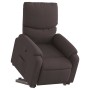 Sillón reclinable elevable tela marrón oscuro en Sillones | Comprar online en Foru.es