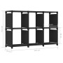 Estantería de 6 cubos de tela negra 103x30x72,5 cm de vidaXL, Librerías y estanterías - Ref: Foro24-322606, Precio: 27,90 €, ...