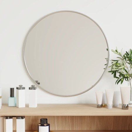 Espejo de pared redondo plateado Ø 40 cm de vidaXL, Espejos - Ref: Foro24-348175, Precio: 35,13 €, Descuento: %