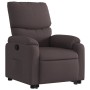Sillón reclinable elevable tela marrón oscuro en Sillones | Comprar online en Foru.es