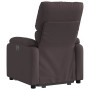 Sillón reclinable elevable tela marrón oscuro en Sillones | Comprar online en Foru.es