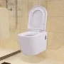 Inodoro de montaje en pared de cerámica blanco de vidaXL, Baños - Ref: Foro24-244270, Precio: 140,35 €, Descuento: %