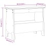 Banco de recibidor madera maciza de pino 60x28x45 cm de vidaXL, Bancos para recibidores y almacenamiento - Ref: Foro24-837385...