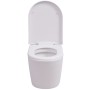 Inodoro de montaje en pared de cerámica blanco de vidaXL, Baños - Ref: Foro24-244270, Precio: 135,40 €, Descuento: %