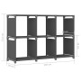 Estantería de 6 cubos de tela gris 103x30x72,5 cm de vidaXL, Librerías y estanterías - Ref: Foro24-322608, Precio: 29,84 €, D...