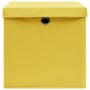 Cajas de almacenaje con tapas 4 uds amarillo 28x28x28 cm de vidaXL, Cestas para almacenaje - Ref: Foro24-325224, Precio: 28,4...