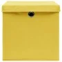 Cajas de almacenaje con tapas 4 uds amarillo 28x28x28 cm de vidaXL, Cestas para almacenaje - Ref: Foro24-325224, Precio: 28,0...