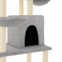 Rascador para gatos con postes de sisal gris claro 180 cm en Mobiliario para gatos | Comprar online en Foru.es