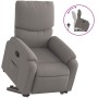 Sillón reclinable elevable tela gris taupe en Sillones | Comprar online en Foru.es