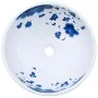 Lavabo sobre encimera redondo cerámica blanco y azul Φ41x14 cm de vidaXL, Lavabos - Ref: Foro24-155048, Precio: 115,10 €, Des...