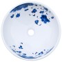 Lavabo sobre encimera redondo cerámica blanco y azul Φ41x14 cm de vidaXL, Lavabos - Ref: Foro24-155048, Precio: 114,95 €, Des...
