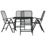Juego de comedor de jardín 5 pzas malla metálica gris antracita de vidaXL, Conjuntos de jardín - Ref: Foro24-3211819, Precio:...