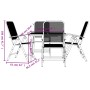 Juego de comedor de jardín 5 pzas malla metálica gris antracita de vidaXL, Conjuntos de jardín - Ref: Foro24-3211819, Precio:...