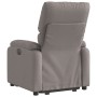 Sillón reclinable elevable tela gris taupe en Sillones | Comprar online en Foru.es