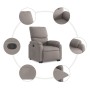 Sillón reclinable elevable tela gris taupe en Sillones | Comprar online en Foru.es