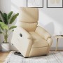 Sillón reclinable elevable de tela color crema en Sillones | Comprar online en Foru.es