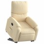Sillón reclinable elevable de tela color crema en Sillones | Comprar online en Foru.es
