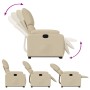 Sillón reclinable elevable de tela color crema en Sillones | Comprar online en Foru.es