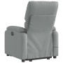 Sillón de masaje reclinable de pie de tela gris claro en Sillones | Comprar online en Foru.es