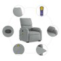 Sillón de masaje reclinable de pie de tela gris claro en Sillones | Comprar online en Foru.es