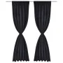 2 cortinas negras oscuras con jaretas, blackout 135 x 245 cm de vidaXL, Cortinas y visillos - Ref: Foro24-130370, Precio: 36,...