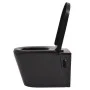 Inodoro de pared cerámica negro de vidaXL, Baños - Ref: Foro24-244271, Precio: 229,52 €, Descuento: %