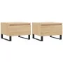 Mesas de centro 2 uds madera ingeniería roble Sonoma 50x46x35cm de vidaXL, Mesas de centro - Ref: Foro24-830883, Precio: 63,3...