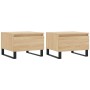 Mesas de centro 2 uds madera ingeniería roble Sonoma 50x46x35cm de vidaXL, Mesas de centro - Ref: Foro24-830883, Precio: 63,8...