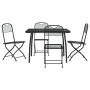 Juego de comedor de jardín 5 pzas malla metálica gris antracita de vidaXL, Conjuntos de jardín - Ref: Foro24-3211811, Precio:...