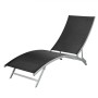 Tumbona de acero y textilene negra de vidaXL, Tumbonas - Ref: Foro24-42866, Precio: 101,98 €, Descuento: %