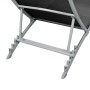Tumbona de acero y textilene negra de vidaXL, Tumbonas - Ref: Foro24-42866, Precio: 101,98 €, Descuento: %