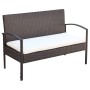 Muebles de jardín 4 piezas con cojines ratán sintético marrón de vidaXL, Conjuntos de jardín - Ref: Foro24-42672, Precio: 213...