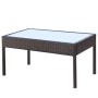 Muebles de jardín 4 piezas con cojines ratán sintético marrón de vidaXL, Conjuntos de jardín - Ref: Foro24-42672, Precio: 213...