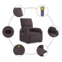 Silla de masaje reclinable de pie de tela marrón oscuro en Sillones | Comprar online en Foru.es