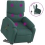 Silla de masaje reclinable de pie de tela verde oscura en Sillones | Comprar online en Foru.es