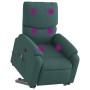 Silla de masaje reclinable de pie de tela verde oscura en Sillones | Comprar online en Foru.es