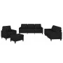 Juego de sofás con cojines 4 piezas tela negro de , Sofás - Ref: Foro24-3201440, Precio: 724,28 €, Descuento: %