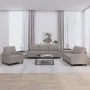 Sofa set with cushions 3 pieces taupe gray fabric by , Sofas - Ref: Foro24-3201435, Price: 643,80 €, Discount: %
