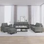 Sofa set with cushions 4 pieces dark gray fabric by , Sofas - Ref: Foro24-3201437, Price: 713,20 €, Discount: %