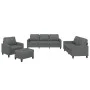 Juego de sofás con cojines 4 piezas tela gris oscuro de , Sofás - Ref: Foro24-3201437, Precio: 713,20 €, Descuento: %