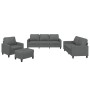 Juego de sofás con cojines 4 piezas tela gris oscuro de , Sofás - Ref: Foro24-3201437, Precio: 726,05 €, Descuento: %