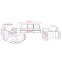 Sofagarnitur mit Kissen 4-teilig aus dunkelgrauem Stoff von , Sofas - Ref: Foro24-3201437, Preis: 713,20 €, Rabatt: %